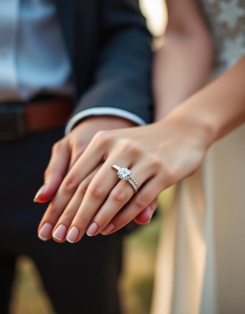 Couple holding hands