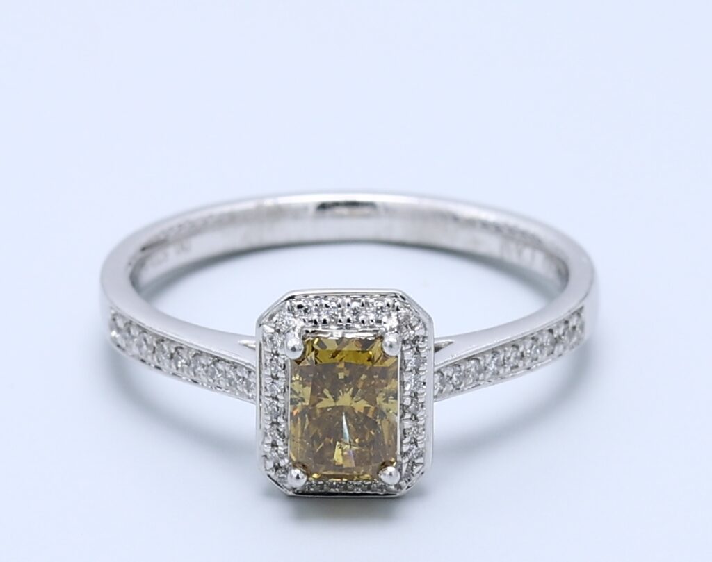 0.57ct Radiant Cut  Platinum Diamond Rings
