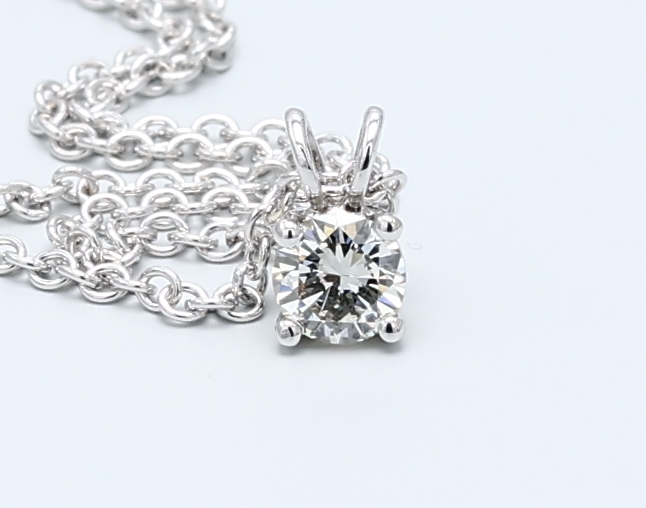 0.29ct Round White Gold Diamond Pendants