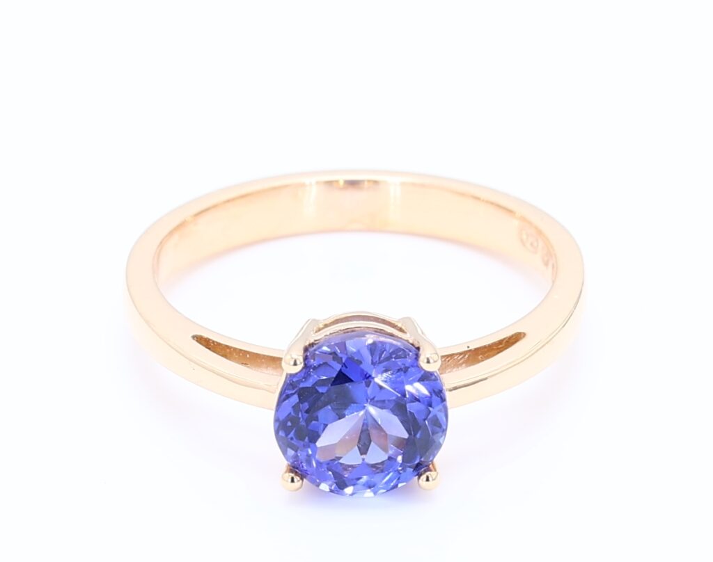 1.911ct Round Rose Gold Gemstone Rings