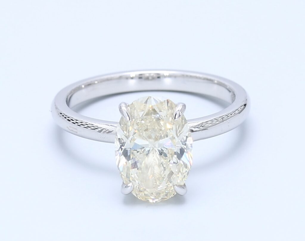 2.00ct Oval White Gold Natural Diamond Engagement Ring