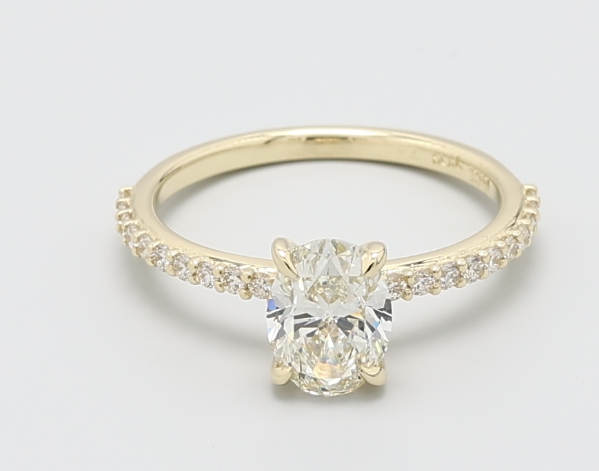1.20ct Oval Yellow Gold Natural Diamond Engagement Ring