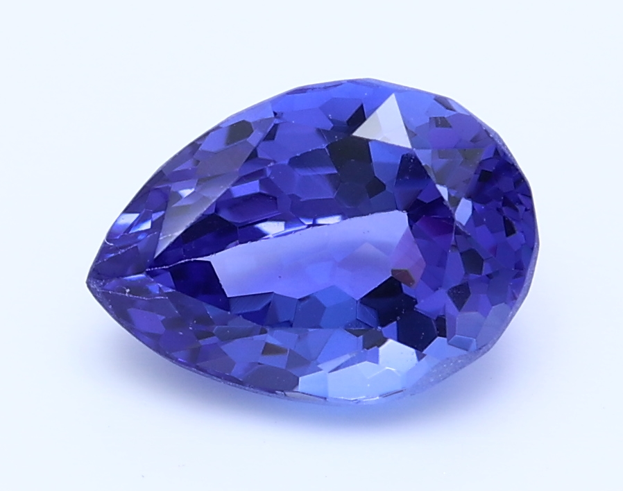 2.404ct Pear Violet Blue Vivid+ AAA+ Natural Certified Gemstone